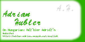 adrian hubler business card